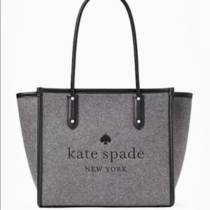 ✨ 24 HR FLASH SALE ✨ NWOT Kate Spade Ella Tote LARGE Felt Grey